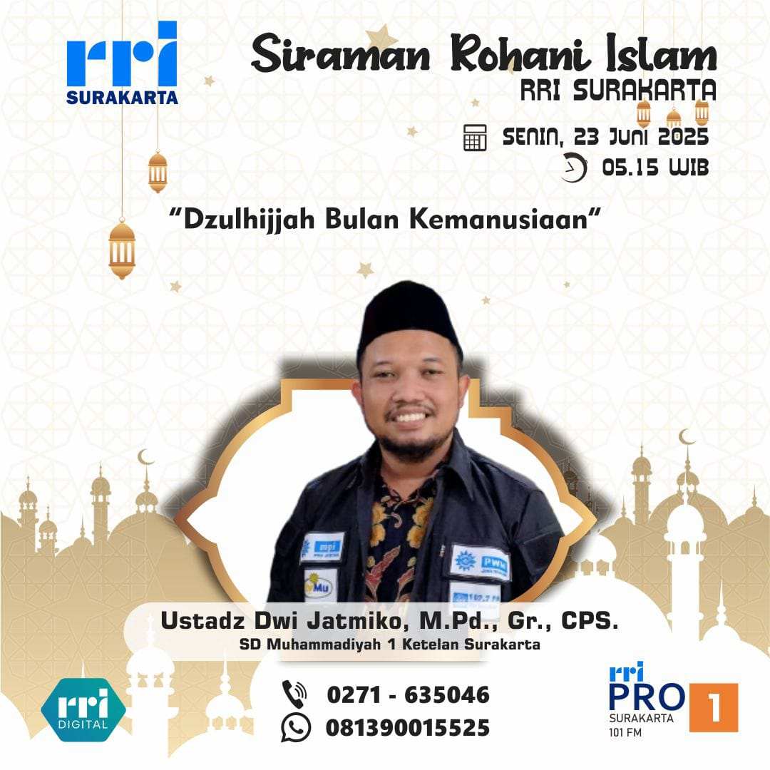 "Siraman Rohani Islam" di RRI Surakarta adalah program siaran keagamaan yang diselenggarakan oleh Radio Republik Indonesia (RRI) di Surakarta