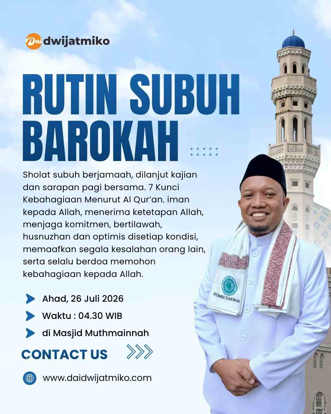 Kebahagiaan yang hakiki bukan terletak pada kelimpahan materi, melainkan bersumber dari keimanan, kesucian jiwa, ketakwaan, dan kepedulian sosial.
