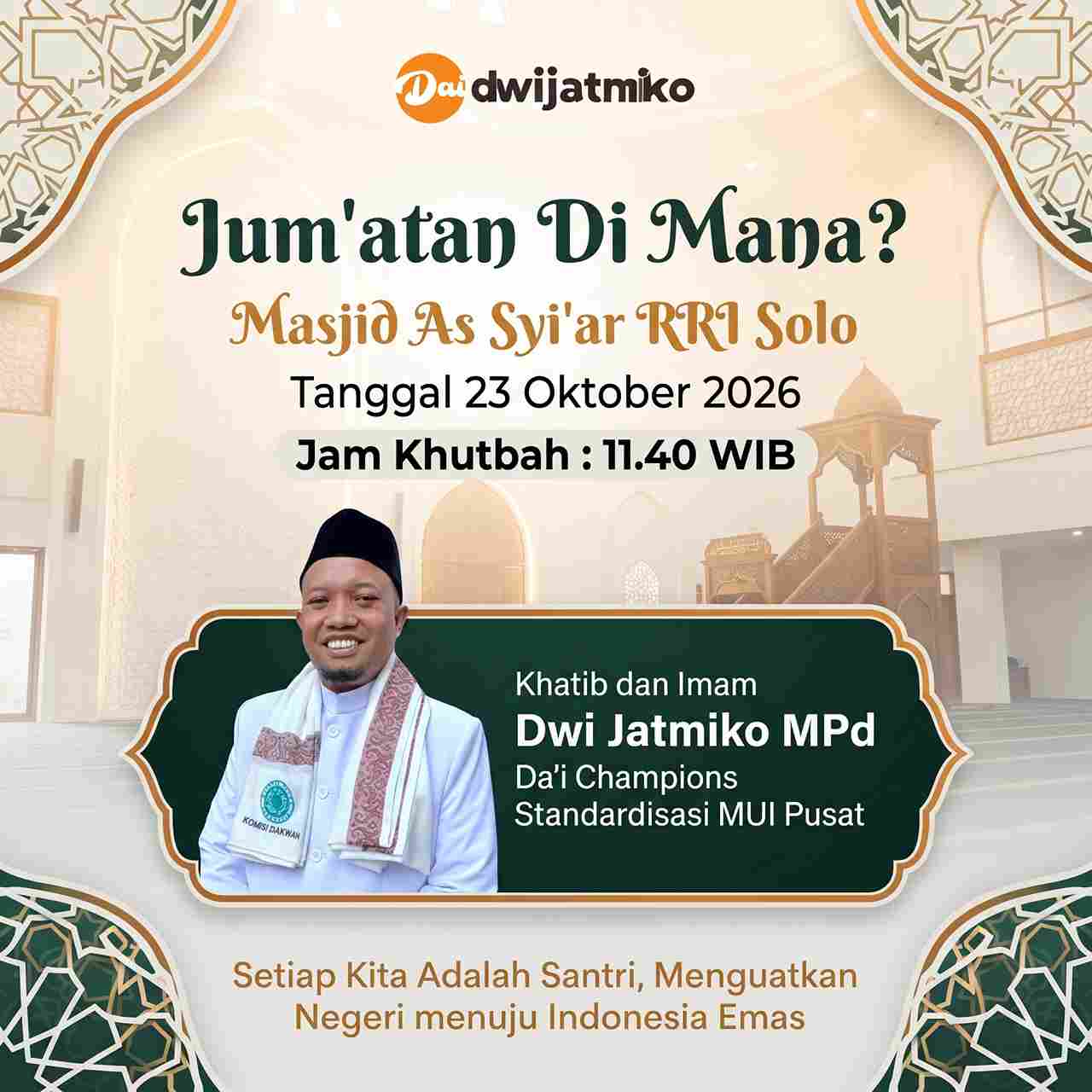Tema Hari Santri Tahun 2026 adalah “Santri Menguatkan Negeri Menuju Indonesia Emas.” Tema ini membawa pesan yang sangat dalam. Santri bukan hanya pewaris masa lalu. Santri adalah penanggung jawab masa depan.